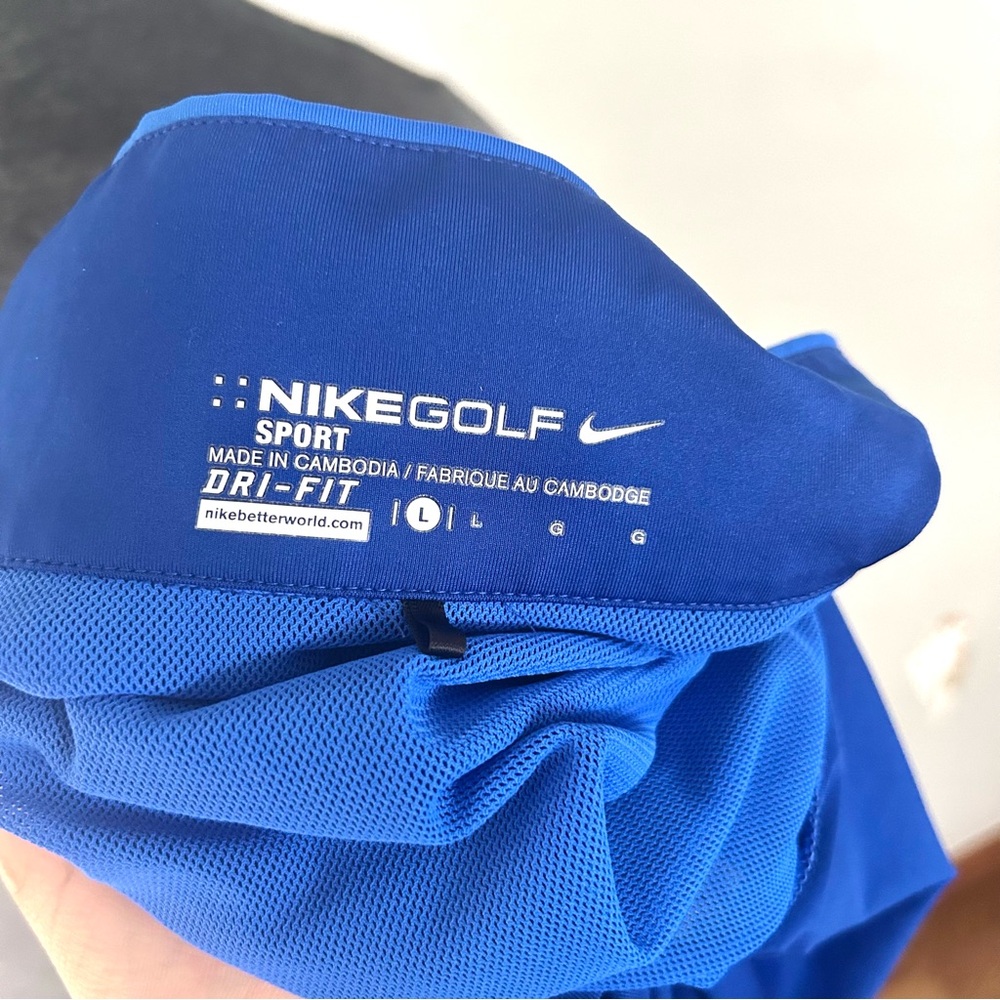 Nike Blue Button Down Polo Shirt Relaxed Fit - Picture 8 of 8